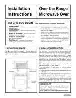 Frigidaire CPLMZ169GCC Installation Instructions Manual preview