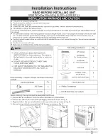 Preview for 1 page of Frigidaire CRA065AT714 Installation Instructions