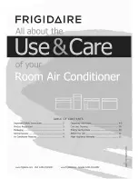 Frigidaire CRA103BT10 Use & Care Manual preview