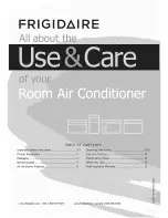 Frigidaire CRA103BT110 Use & Care Manual preview