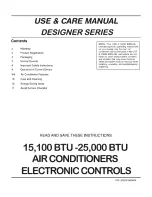 Предварительный просмотр 1 страницы Frigidaire DESIGNER SERIERS Use & Care Manual