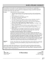 Preview for 27 page of Frigidaire DGGF3032KB Important Safety Instructions Manual