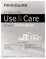 Предварительный просмотр 1 страницы Frigidaire Dishwasher Use & Care Manual