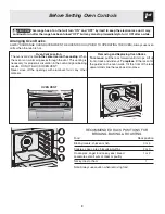 Предварительный просмотр 9 страницы Frigidaire Dual Fuel Range Slide-in Models Use & Care Manual