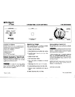 Preview for 1 page of Frigidaire F31C546CS Operating Instructions