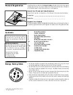 Preview for 2 page of Frigidaire F82U20F3W1 Owner'S Manual