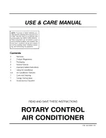 Preview for 1 page of Frigidaire FAA062P7A14 Use & Care Manual