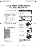 Preview for 1 page of Frigidaire FAA087P7A Installation Instructions