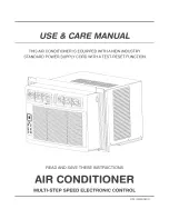 Frigidaire FAC124P1A - Compact II 12,000-BTU Room Air Conditioner Use And Care Manual preview