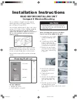 Preview for 1 page of Frigidaire FAC127P1A Installation Instructions