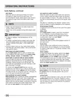 Preview for 16 page of Frigidaire FAFS4073NA0 Use & Care Manual