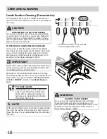 Preview for 18 page of Frigidaire FAFW3577KA - Affinity Series 27-in Front-Load Washer Use And Care Manual