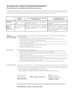 Preview for 2 page of Frigidaire FAH086R1T1 Use & Care Manual