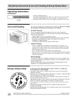 Preview for 10 page of Frigidaire FAH086T1T10 Use & Care Manual