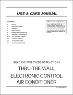 Preview for 1 page of Frigidaire FAH08ES1TA Use & Care Manual