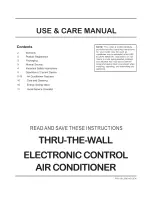 Preview for 1 page of Frigidaire FAH08ES1TA11 Use & Care Manual