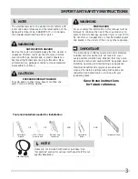 Предварительный просмотр 3 страницы Frigidaire FAHE1011MW Installation Instructions Manual