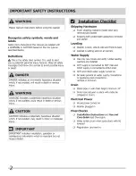 Preview for 2 page of Frigidaire FAHE1011MW0 Installation Manual