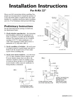 Frigidaire FAL125M1A1 Installation Instructions Manual preview