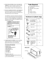 Предварительный просмотр 2 страницы Frigidaire FAM157S1AA Installation Instructions Manual