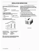 Frigidaire FAQ055S7A - 5500 BTU Air Conditioner Installation Instructions Manual preview