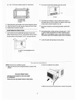 Предварительный просмотр 7 страницы Frigidaire FAQ055S7A - 5500 BTU Air Conditioner Installation Instructions Manual