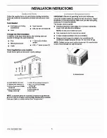 Preview for 1 page of Frigidaire FAQ085S7A11 Installation Instructions Manual