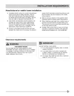 Preview for 9 page of Frigidaire FAQG7111LW0 Installation Manual