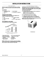 Frigidaire FAR105S1A11 Installation Instructions Manual предпросмотр