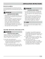 Preview for 11 page of Frigidaire FARE1011MW Installation Manual