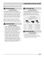 Preview for 27 page of Frigidaire FARG1011MW Installation Instructions Manual