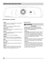 Preview for 8 page of Frigidaire FARG4044MW0 Use & Care Manual