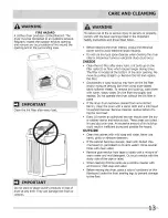 Preview for 13 page of Frigidaire FARG4044MW0 Use & Care Manual