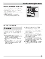 Предварительный просмотр 5 страницы Frigidaire FASE7021NW Installation Instructions Manual