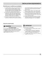 Preview for 9 page of Frigidaire FASG7021NW0 Installation Manual