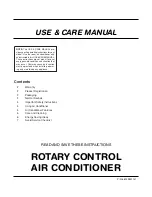 Frigidaire FAX052P7A - Window Unit Air Conditioner Last One Left Use & Care Manual preview