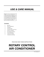 Preview for 1 page of Frigidaire FAX052P7A14 Use & Care Manual