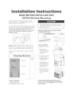 Frigidaire FAX054P7A4 Installation Instructions preview