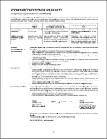 Preview for 2 page of Frigidaire FAX054P7AA Use & Care Manual