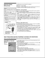 Preview for 4 page of Frigidaire FAX054P7AA Use & Care Manual