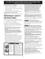 Preview for 3 page of Frigidaire FCS367FCB Installation Instructions Manual