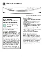 Preview for 4 page of Frigidaire FDB2000RFC Use And Care Manual