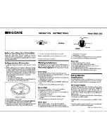 Preview for 1 page of Frigidaire FDB212RB Operating Instructions