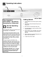 Preview for 4 page of Frigidaire FDB221 Use & Care Manual