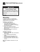 Preview for 11 page of Frigidaire FDB221 Use & Care Manual