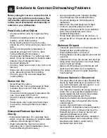 Preview for 13 page of Frigidaire FDB221 Use & Care Manual