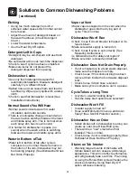 Preview for 14 page of Frigidaire FDB221 Use & Care Manual