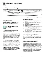 Preview for 4 page of Frigidaire FDB2830CES0 Use And Care Manual