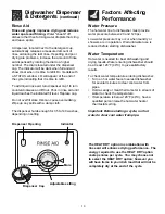 Preview for 13 page of Frigidaire FDB2830CES0 Use And Care Manual