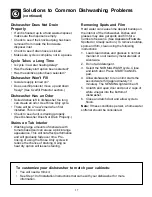 Preview for 17 page of Frigidaire FDB2830CES0 Use And Care Manual